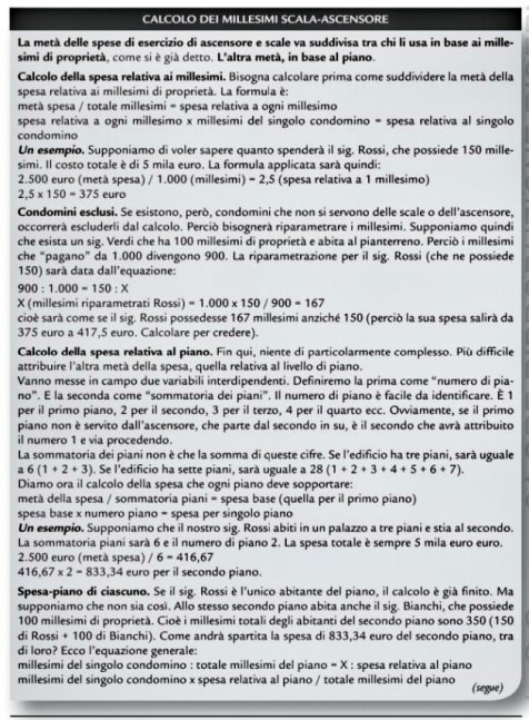 Ripartizione Spese Di Illuminazione E Pulizia Delle Scale - 1123 Cc