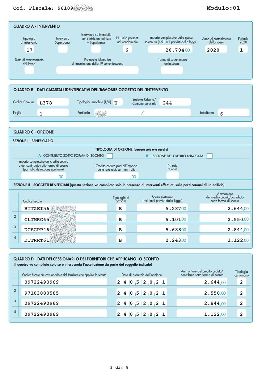 Comunicazione Opzioni Per Interventi Edilizi (CIR20) - Tetto ...