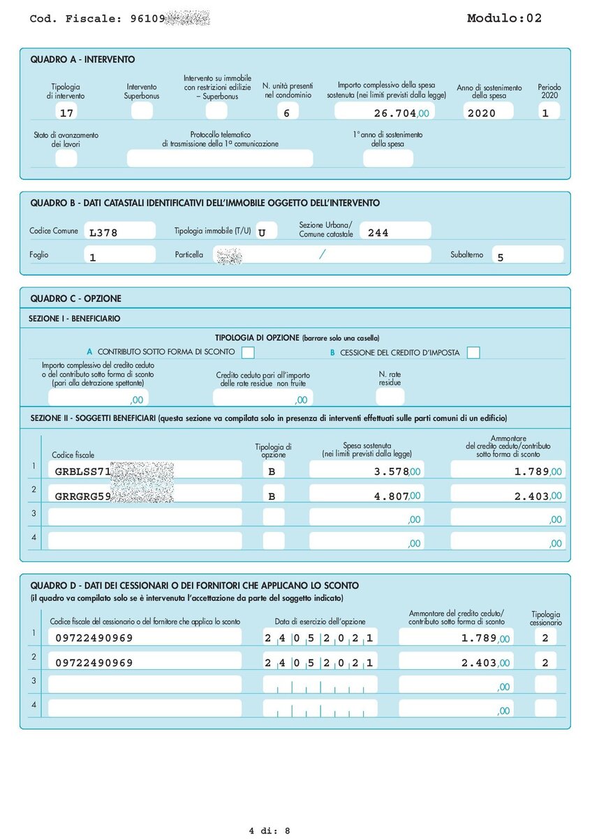 Comunicazione Opzioni Per Interventi Edilizi (CIR20) - Tetto ...